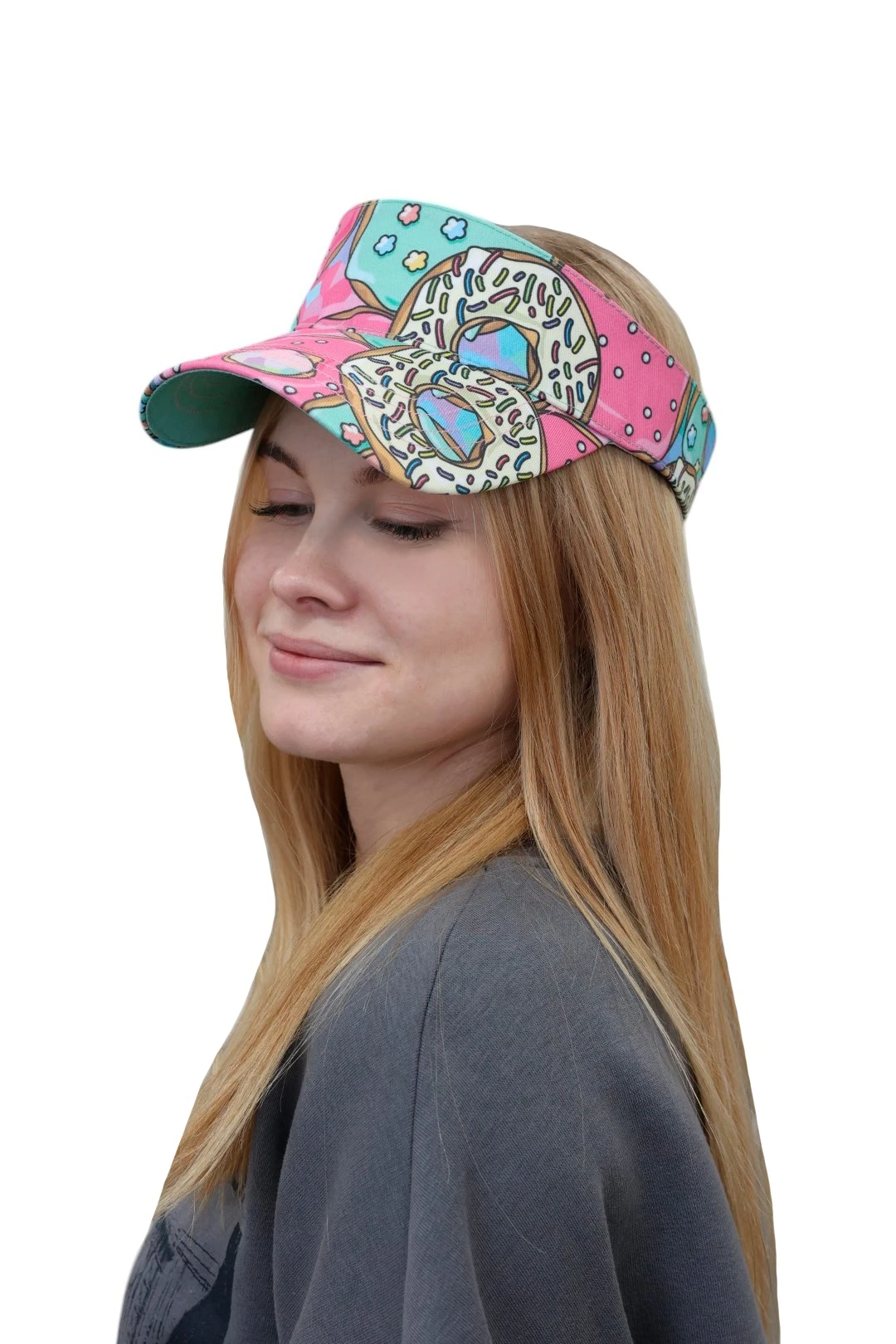 Козырек Бейс на липучке с полной запечаткой (хлопок) "Donuts"#2 Козырек Бейс на липучке с полной запечаткой (хлопок) "Donuts"#2