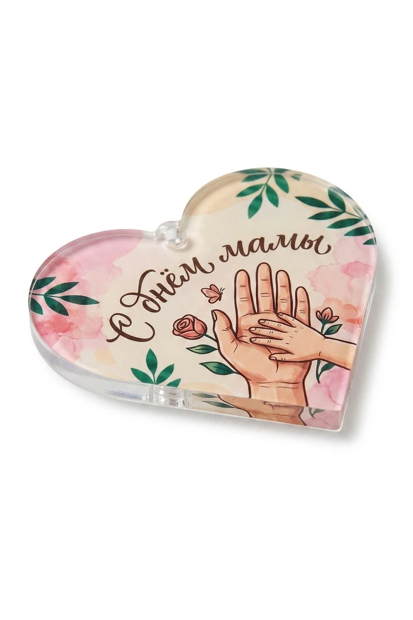 Медаль из акрила АК6035 Сердце 60 мм с печатью#4