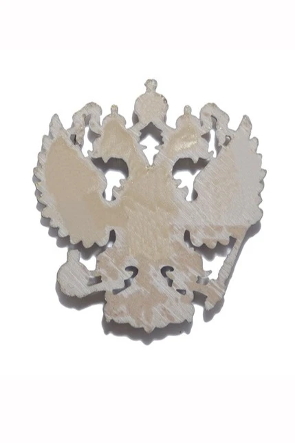 Гербовый орёл РФ 6,5х7,5 см, металлонапыление#3