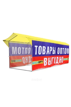 Купить Тент с полной запечаткой (с козырьком) 2х6 м Купить Тент с полной запечаткой (с козырьком) 2х6 м