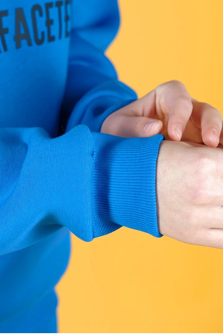 Худи Кинг из футера унисекс, однотонная голубая "Life is"#3