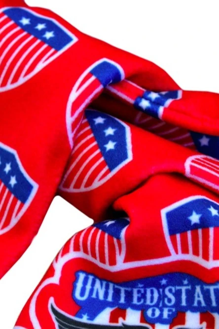 Шарф двухслойный утепленный 15х100 см, с полной запечаткой "USA"#8