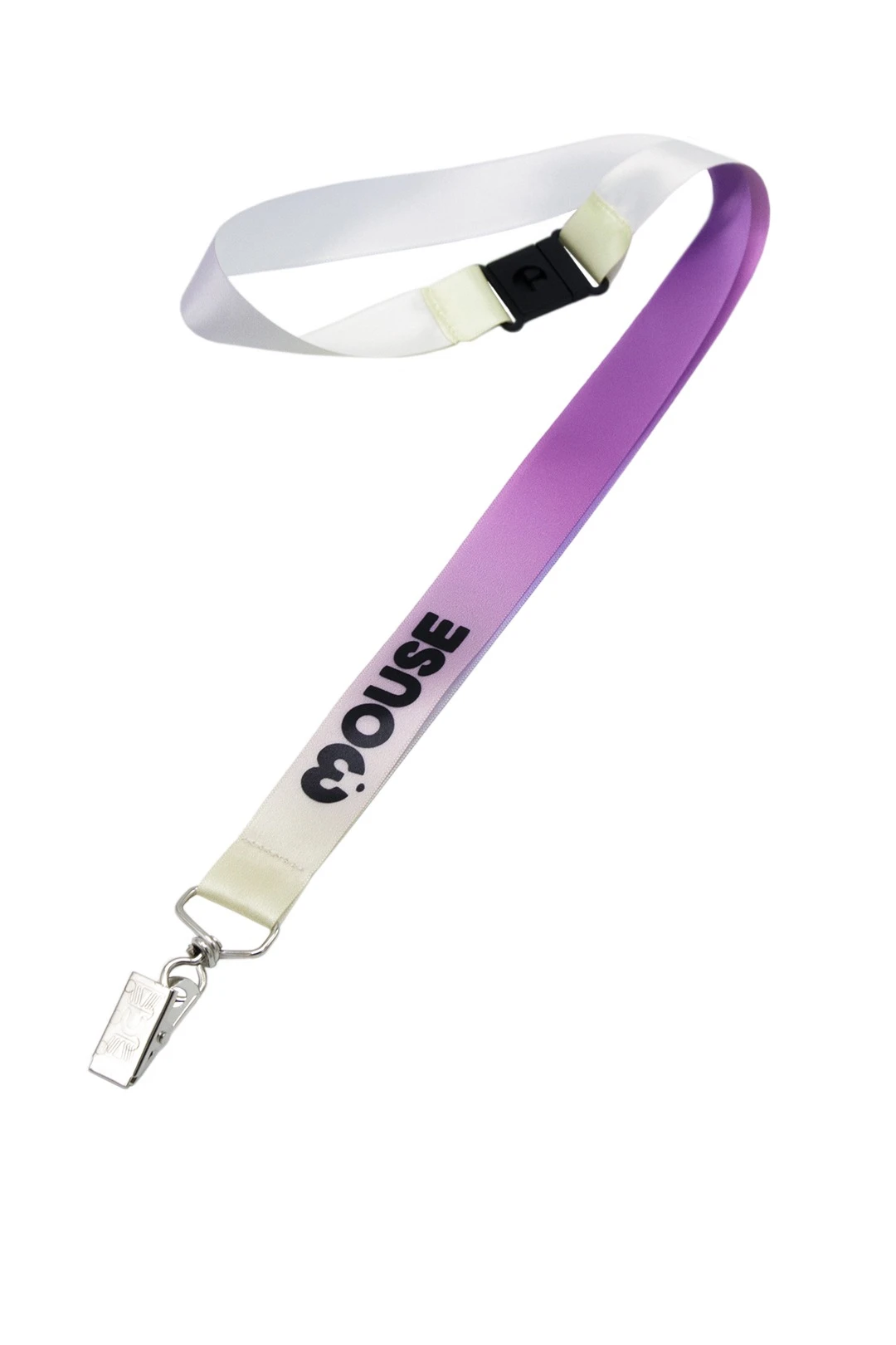 Купить ленту для бейджа атлас люкс ширина 2 см, с замком безопасного разрыва, с печатью