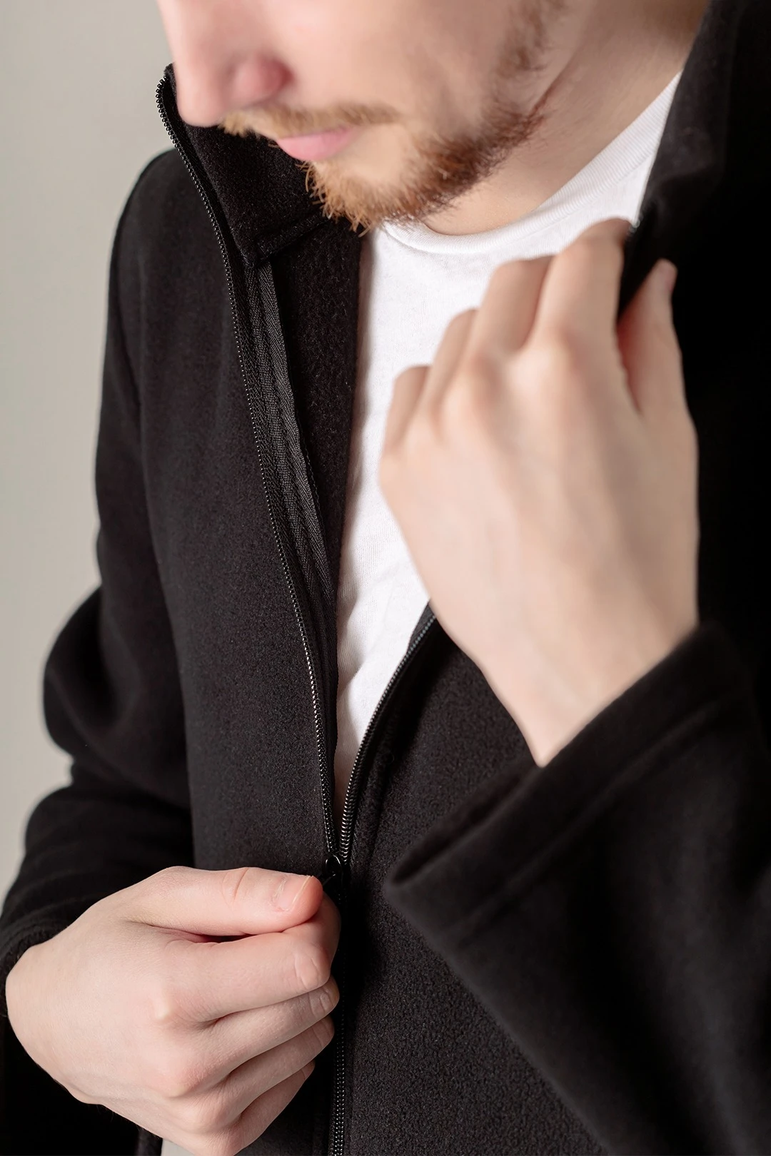 Толстовка Филл флисовая унисекс, однотонная черная#2