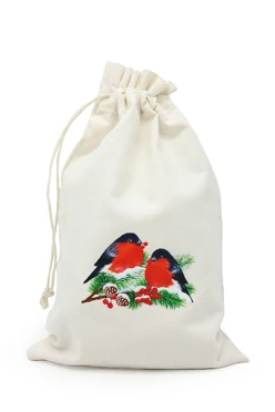 Купить мешочек из канваса 20х30 см "Bullfinches"