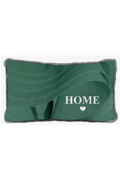 Купить подушку с кантом 30х50 см, с принтом "Home" Купить подушку с кантом 30х50 см, с принтом "Home"