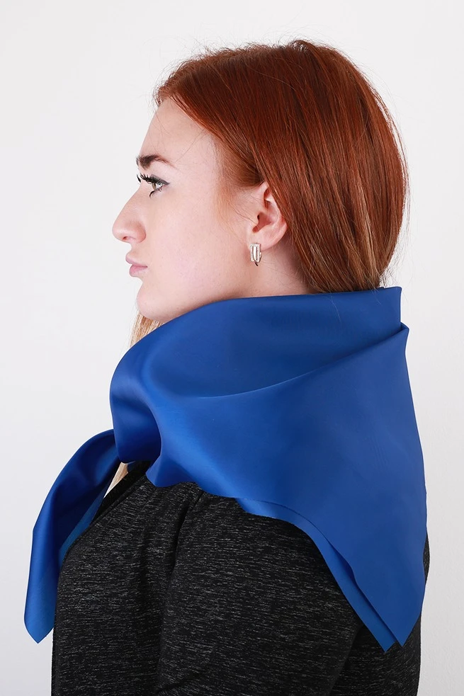 Платок Фантазия из шелка расцвечивания 80х80 см, однотонный#4