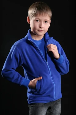 Толстовка Харисон флисовая без капюшона детская, однотонная#3