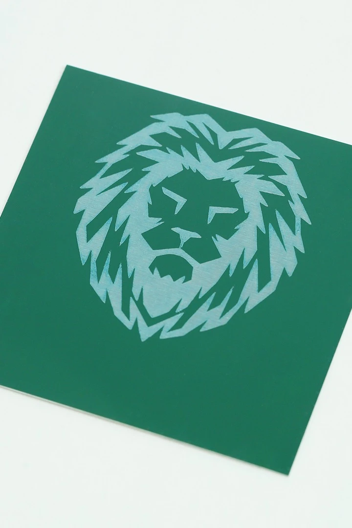 Купить алюминий глянцевый 200х300 мм 0,45 мм, зеленый/серебро