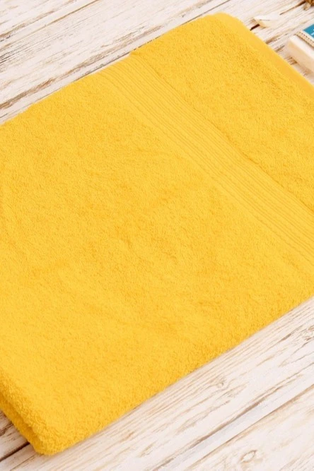 Купить полотенце махровое 70х140 см желтое