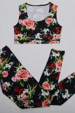 Купить комплект женский с принтом "Roses"