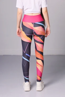 Легинсы для фитнеса Лили с широким поясом женские, с полной запечаткой#2