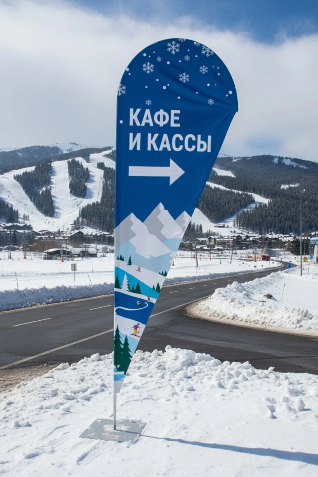 Флаг Капля 90х270 см#5