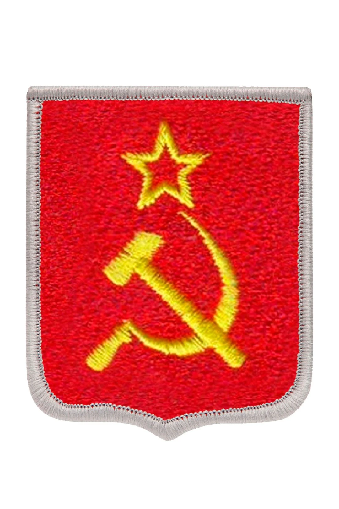 Купить шеврон герб вышитый из греты, край рамка, 7х8,5 см