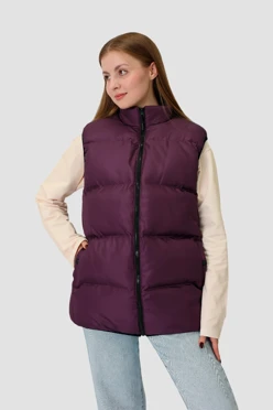 Купить жилет Дейтон на синтепоне со стежкой унисекс, однотонный фиолетовый