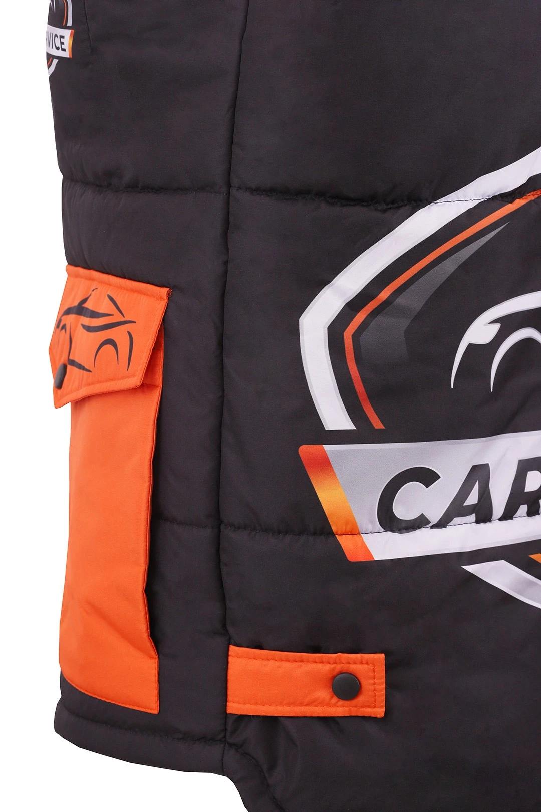 Жилет Хайк на синтепоне унисекс, с полной запечаткой "Car Service"#1