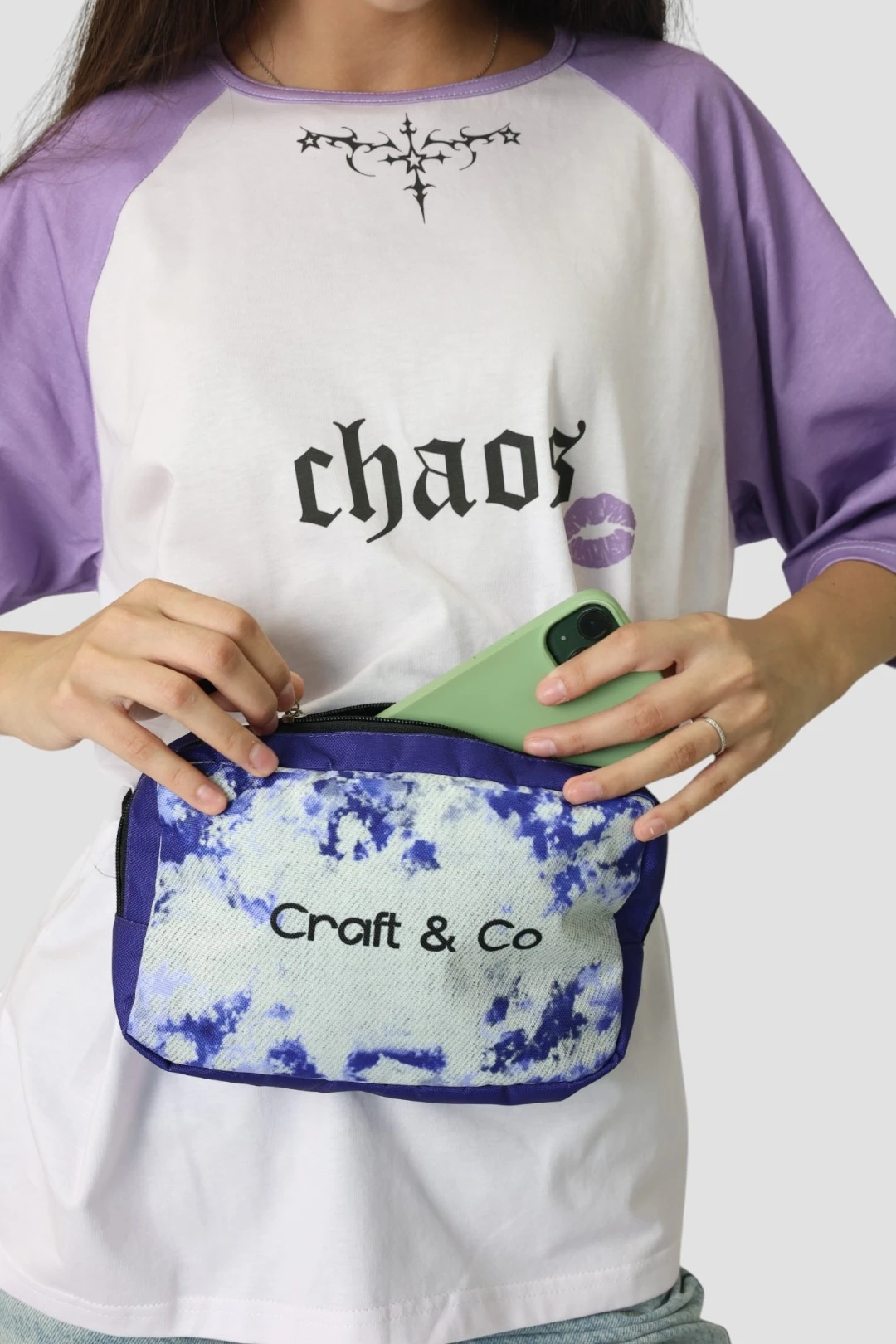 Сумка Райм поясная с полной запечаткой "Craft&Co"#1