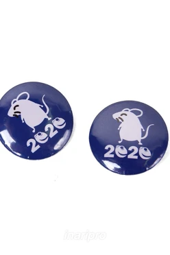 Купить значок закатной диаметр 25 мм, с принтом "2020"