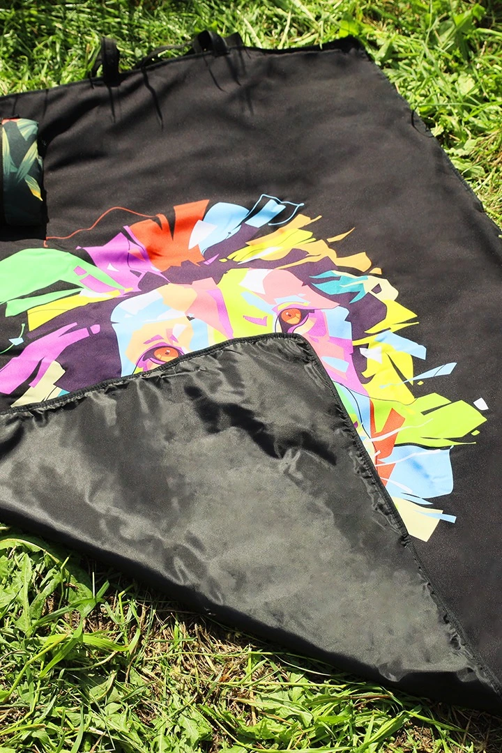 Купить плед Комфорт для пикника 120х145 см (трехслойный), с принтом "Leo"