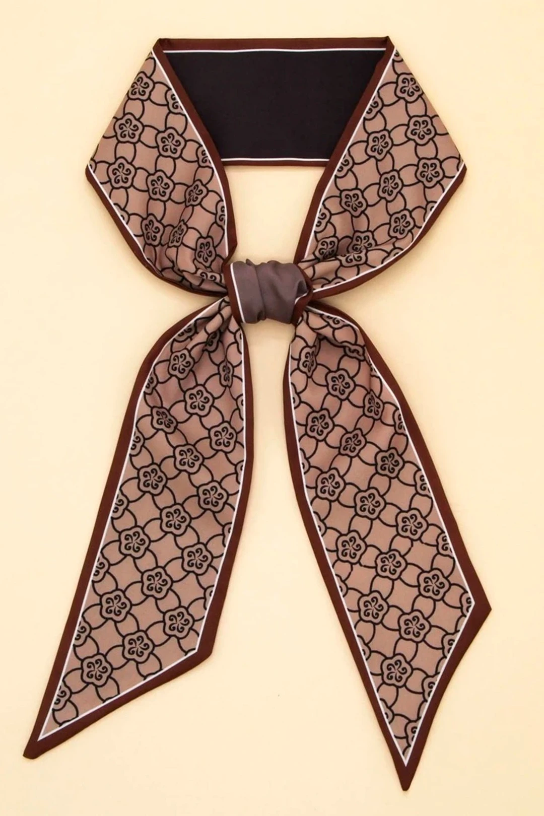 Купить шарф-платок Твилли двухслойный 7х130 см, с полной запечаткой "Luxury"