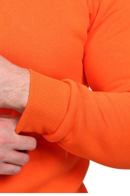 Свитшот Тревис из футера унисекс, однотонная оранжевая#4