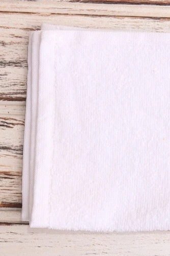 Полотенце махровое 30х30 см (Ituma), однотонное белое#1