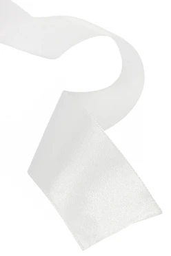 Лента атлас белая ширина 4 см#2