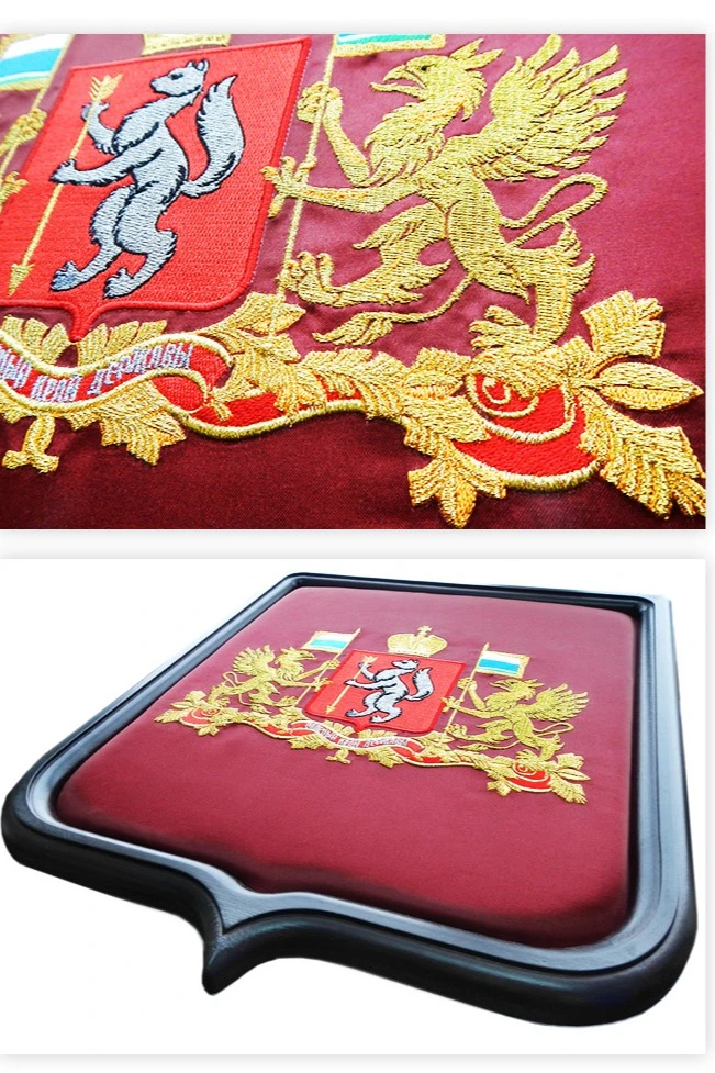 Купить Герб Свердловской области 35х43 см вышитый