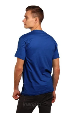 Купить футболку Премиум унисекс (Modern), однотонную синюю