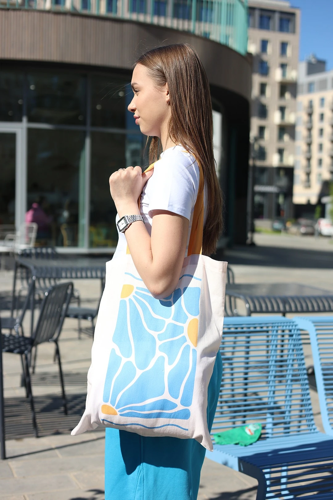 Сумка Пэйдж из перкали 35х45 см, с печатью#1