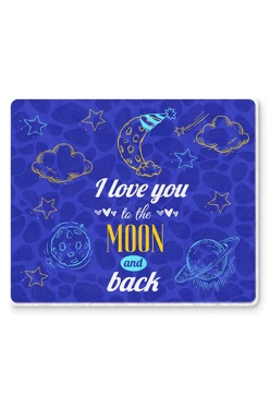 Купить плед Слипи флисовый 140х170 см (двухслойный), с принтом "i love you moon"