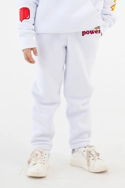 Купить брюки Хит из футера детские белые
