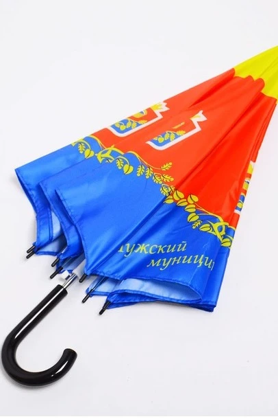 Зонт-трость Моне с пластиковой ручкой однослойный, с полной запечаткой#1