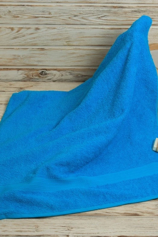 Полотенце махровое 70х140 см (Ituma), однотонное бирюзовое#1