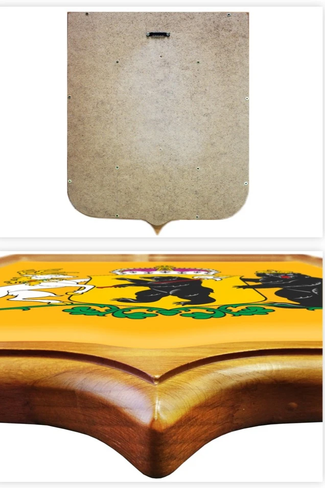 Купить Герб Ярославской области 53х61 см печатный светлая рамка