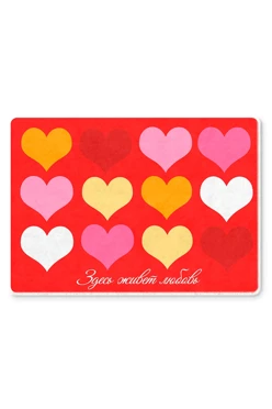 Купить плед Слипи флисовый 140х200 см (двухслойный), с принтом "Love lives here"