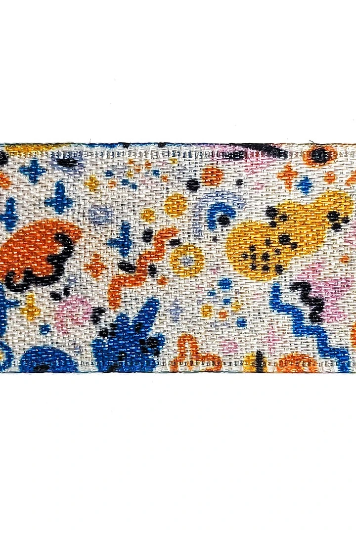 Лента атлас с люрексом ширина 2 см, полноцветная печать#2