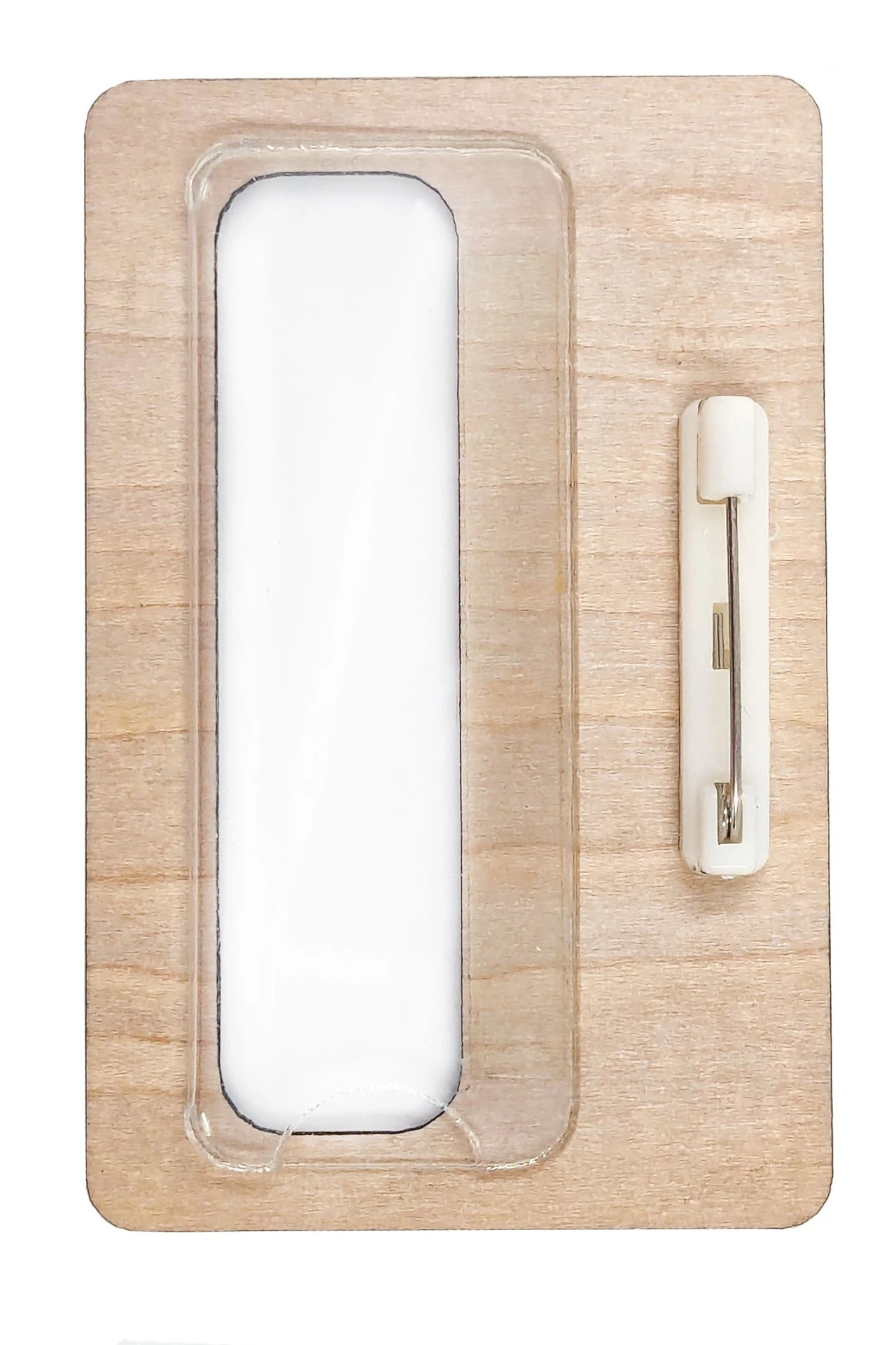 Бейдж из фанеры с гравировкой, 47х73 мм#3