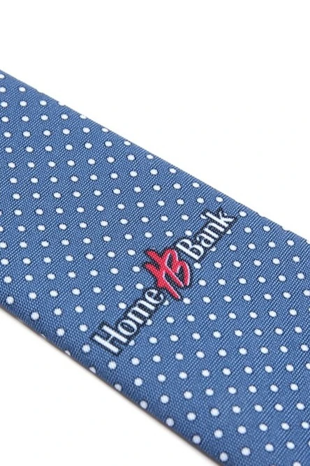 Галстук Райт на фурнитуре мужской, с полной запечаткой "Home Bank"#2