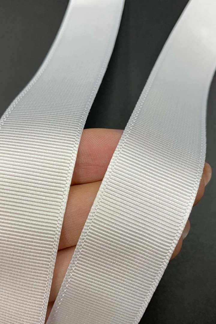 Лента репс белая ширина 2,5 см#3