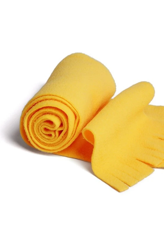 Шарф флисовый однослойный 15х130 см, однотонный#4