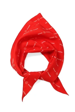 Купить косынку из цветного шелка  треугольная "Белая Башня"