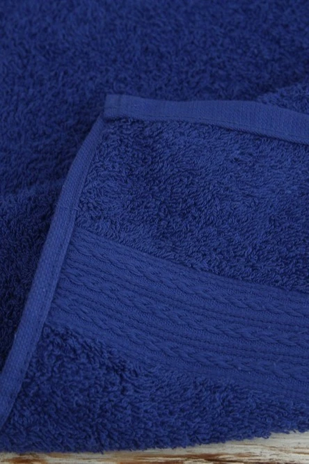 Полотенце махровое 50х90 см (Ituma), однотонное тёмно-синее#4