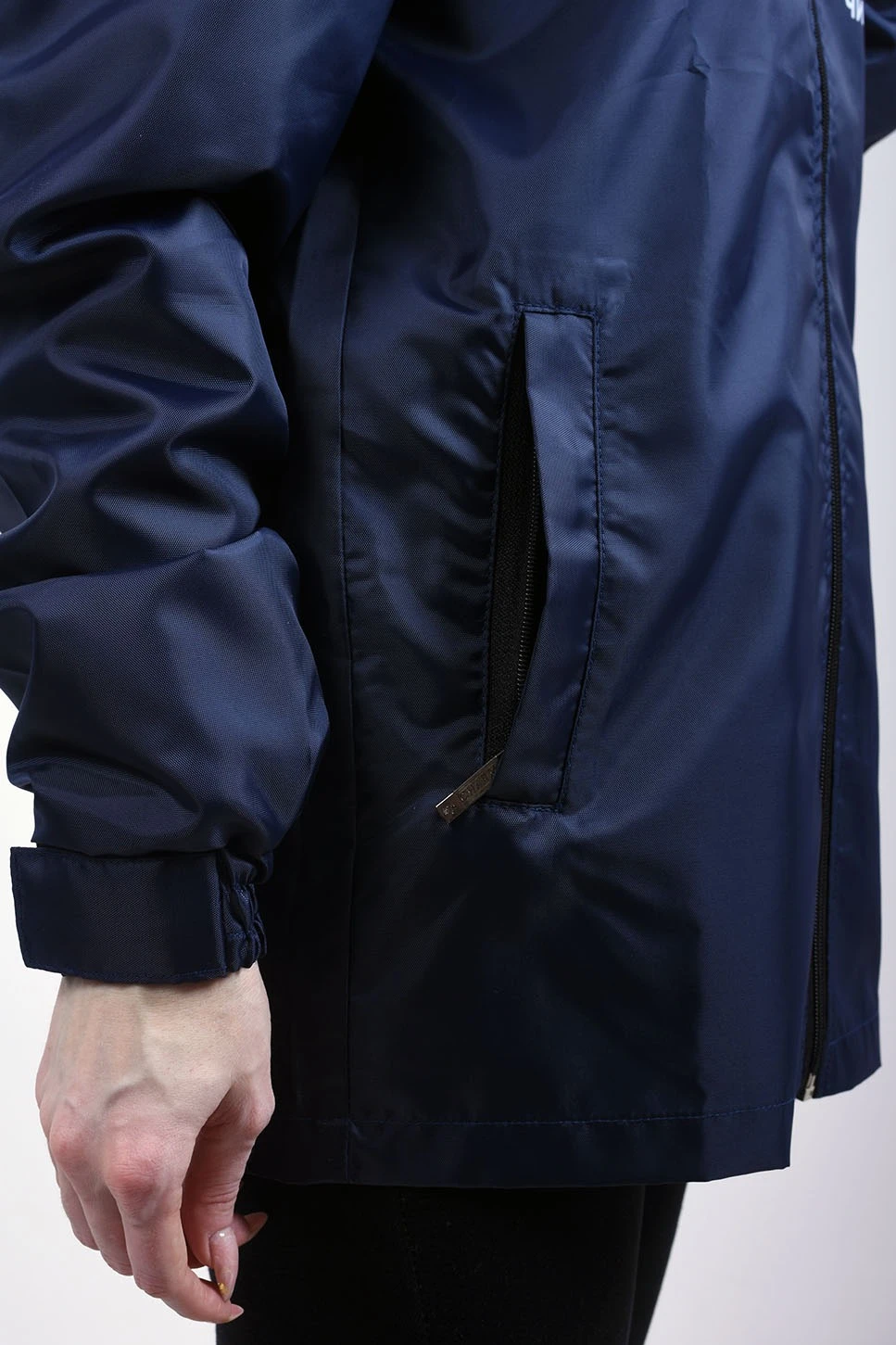 Ветровка Рэйн унисекс, однотонная темно-синяя#1