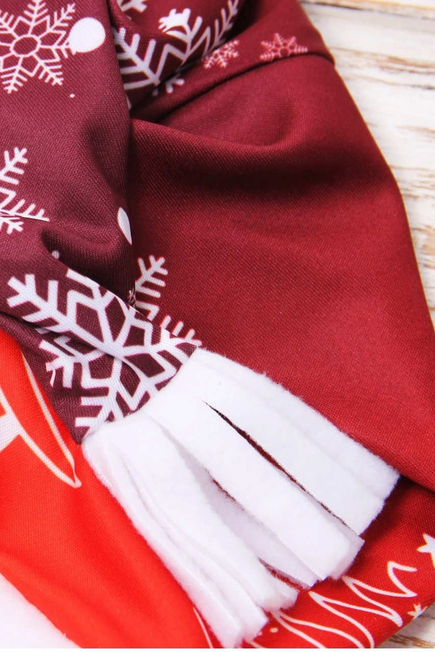 Колпак Новогодний с принтом "Snowflakes"#5