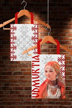 Купить сумку Лайт из габардина 35х45 см, с принтом "Udmurtian"