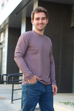 Купить лонгслив Фрэнсис унисекс однотонный (хлопок) капучино