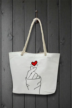 Купить сумку Бора из канваса 45х35х12 см, с принтом "Love" Купить сумку Бора из канваса 45х35х12 см, с принтом "Love"