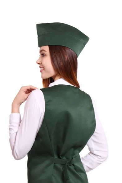 Пилотка Небо фигурная из греты, однотонная зеленая#1 Пилотка Небо фигурная из греты, однотонная зеленая#1