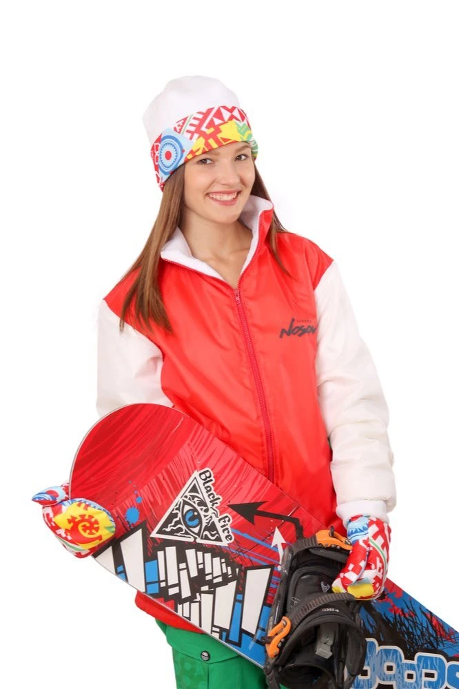 Шапка Лофт флисовая двухслойная взрослая, с полной запечаткой "Pattern"#1